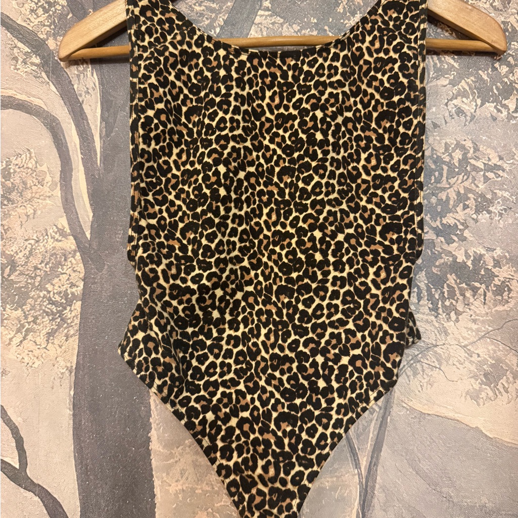 American Apparel Vintage Leopard Print One-Piece Bodysuit